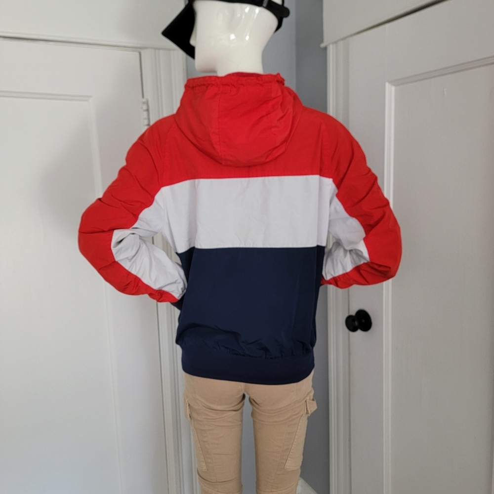 H&M Red Colorblock Hood - Picture 3 of 10